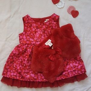 CAT & JACK Baby Girl 3 Piece Dress. 3-6 Months.